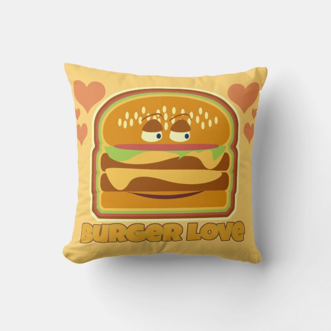 Coussin Tasty Burger Love (Recto)