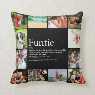 Coussin Tatie Tante Marraine Définition Collage Photo Amus