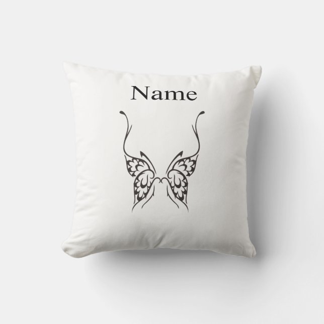 Coussin Tatouage de papillon stylisé Thunder_Cove  (Recto)