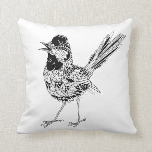 Coussin Tatouage d'oiseau