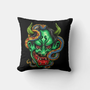 Coussin Tatouage Dragon Vert