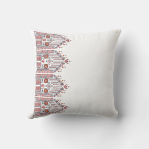 Coussin Tatreez Blanc Thobe Motif Décor henné