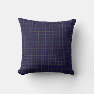Coussin Tattersall Brooks Bleu Or Rouge à carreaux