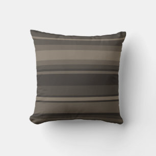 Coussin Taupe bandes