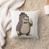 Coussin Taupe comme marié avec cravate (Couverture)