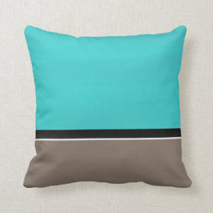 Coussin Taupe de turquoise moderne