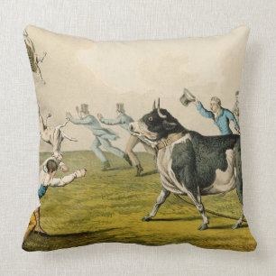 Coussin "Taureau amorçant", pub. par Thomas McLean, 1820,