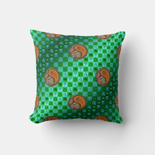 Coussin Taureau & Chien de Bois (Recto)