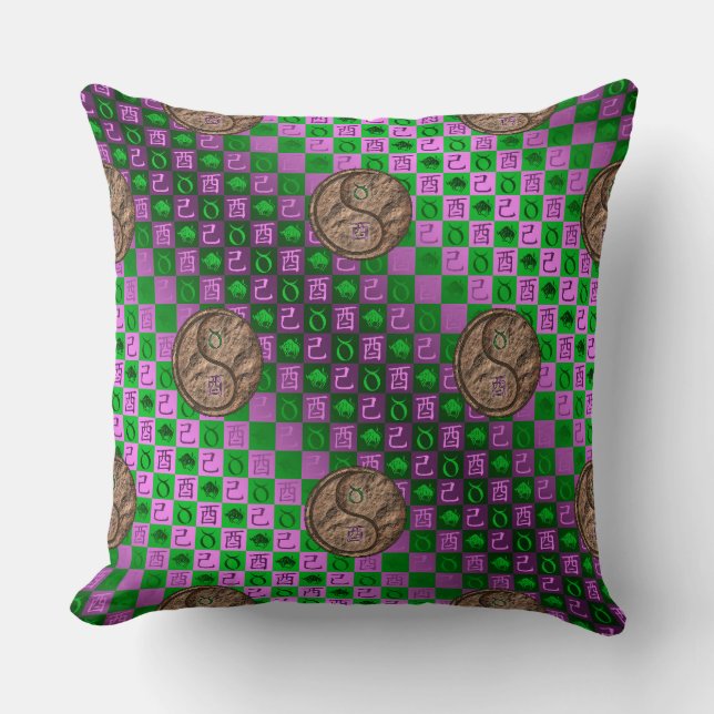 Coussin Taureau & Coq de Terre (Recto)