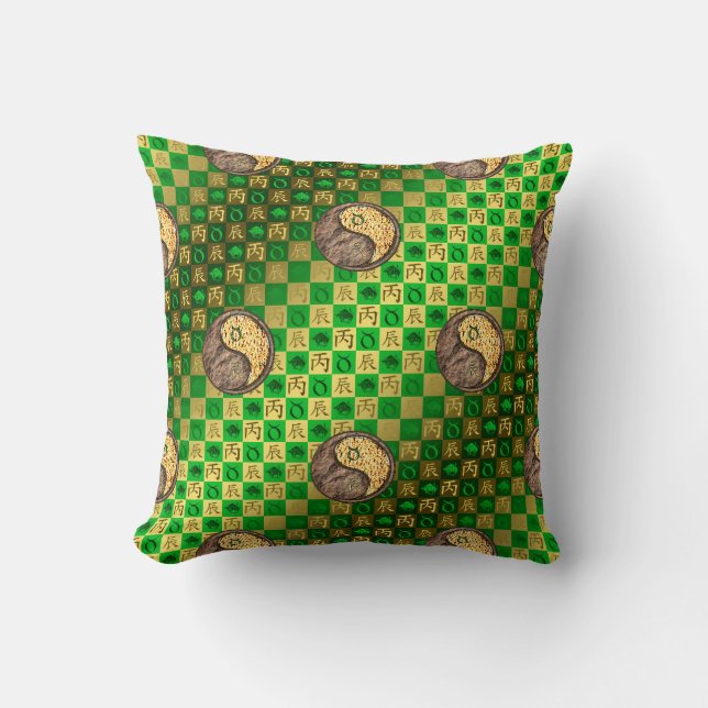 Coussin Taureau & Dragon de Feu (Recto)