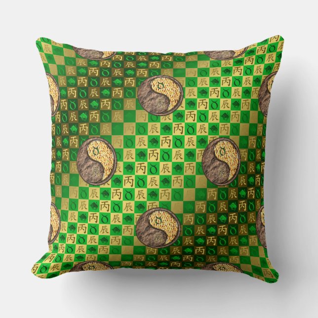 Coussin Taureau & Dragon de Feu (Recto)