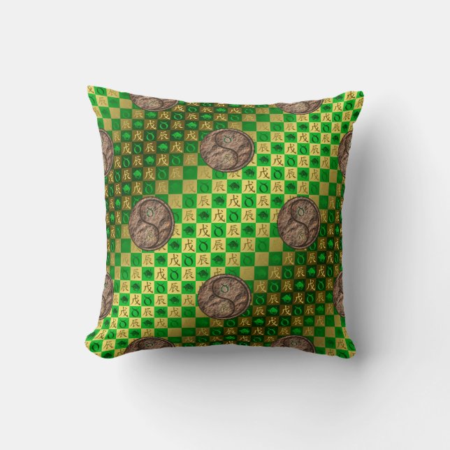 Coussin Taureau & Dragon de Terre (Recto)