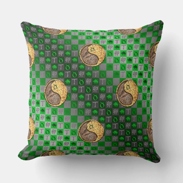 Coussin Taureau & Lapin de Feu (Recto)