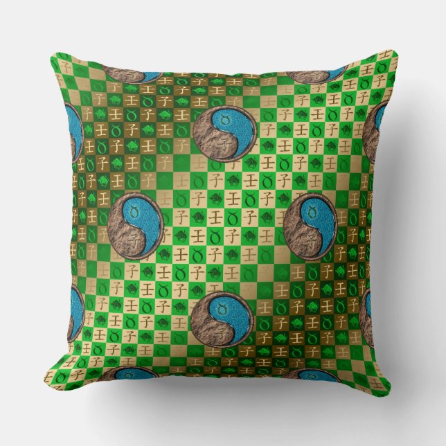 Coussin Taureau & Rat d'eau (Recto)