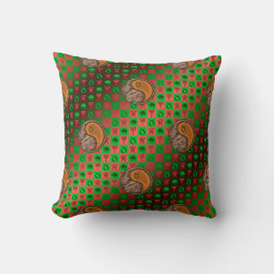 Coussin Taureau & Tigre de Bois