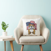 Coussin Taurillon Patriotique Avec Drapeau Vector Design_1 (Chaise)