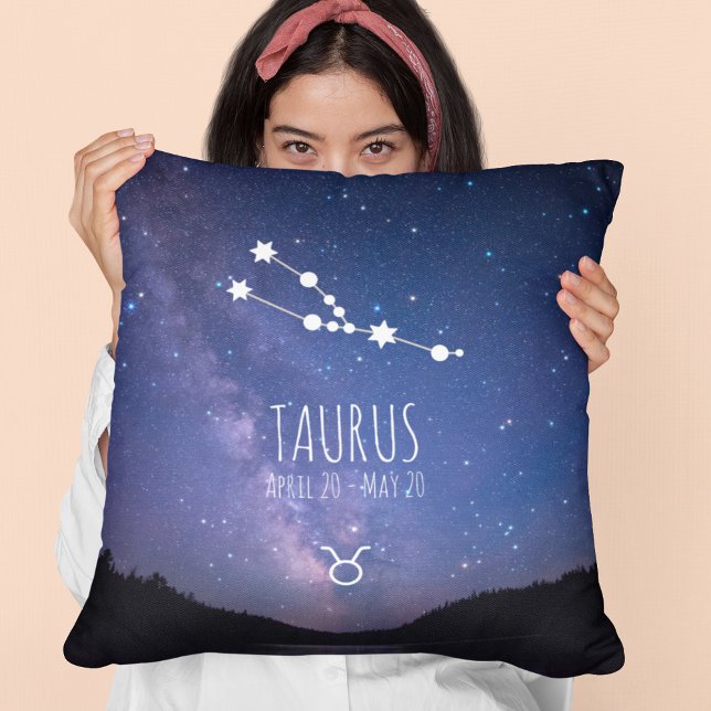 Coussin Taurus | Constellation Zodiaque personnalisée (Créateur téléchargé)