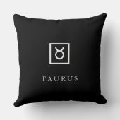 Coussin Taurus – Minimalist Zodiac Decorative Pillow (Verso)