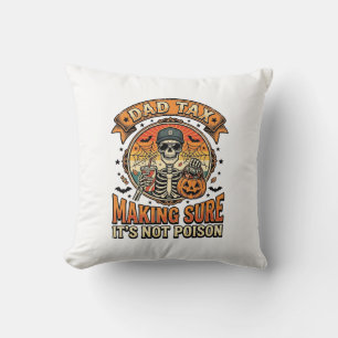 Coussin Taxe Papa Drôle Halloween Squelette Bonbons_1
