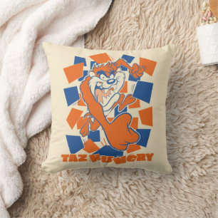 Coussin TAZ™ Hungry Smashing Through Checker