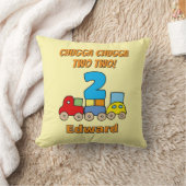 Coussin Tchou Tchou Deux Deux Train de 2e anniversaire (Couverture)