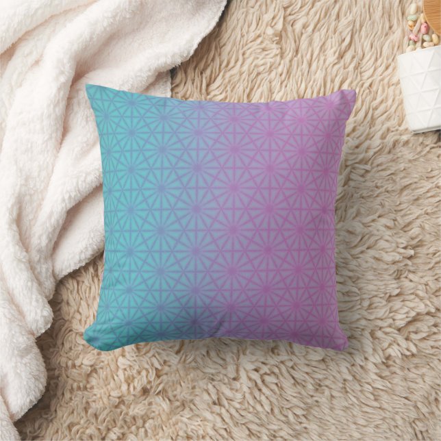 Coussin Teal and lavender throw pillow (Couverture)