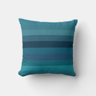 Coussin Teal et rayures marine capricieux
