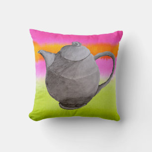 Coussin Teapot arc-en-ciel