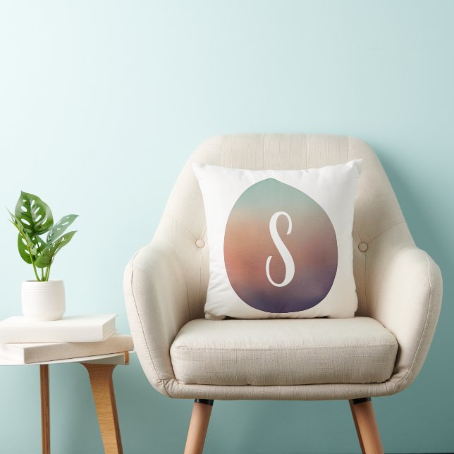 Coussin Teardrop de dégradé paisible (Chaise)