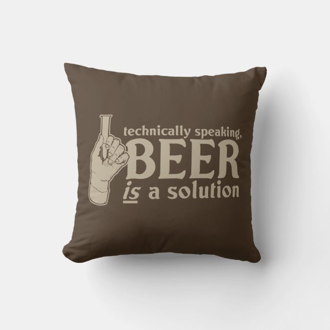 Coussin techniquement parlant, la bière est une solution (Recto)