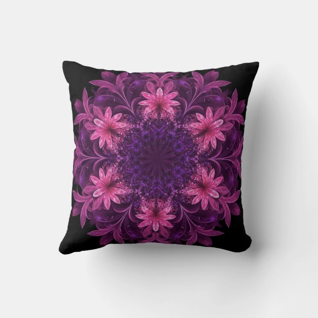 Coussin TechnoBloom : L'avenir du design floral (Verso)
