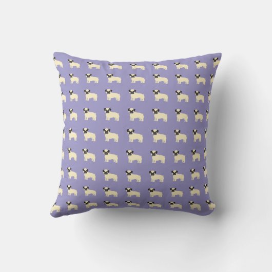 Coussin Teckels, Violet Clair (Verso)