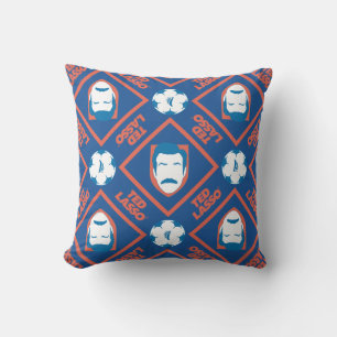 Coussin Ted Lasso   Face and Ball Diamond Pattern