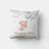 Coussin Teddy Bear Balloon Baby Shower Throw Pillow (Recto)
