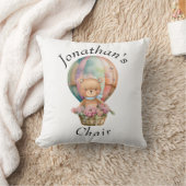 Coussin Teddy Bear Bleu à air chaud Baby shower à air chau (Couverture)