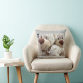 COUSSIN "TEDDY BEAR COUPLE" JETER UN COULEUR (Chaise)