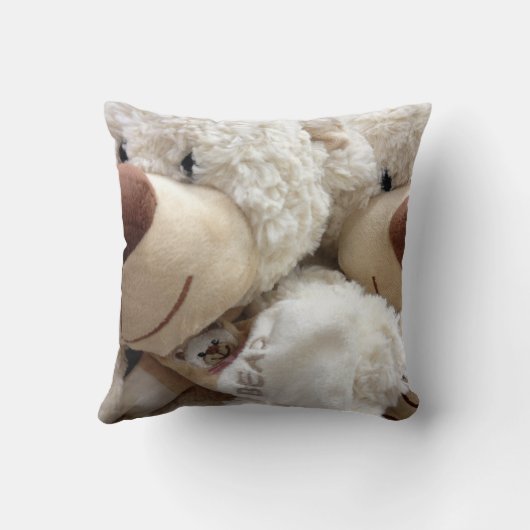 COUSSIN "TEDDY BEAR COUPLE" JETER UN COULEUR (Verso)