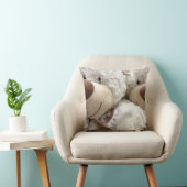 COUSSIN "TEDDY BEAR COUPLE" JETER UN COULEUR (Chaise)