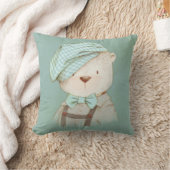 Coussin Teddy Ours Casquette Overalls mignonne Whimsy Nurs (Couverture)