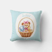 Coussin Teddy & ses amis dans un panier (Recto)