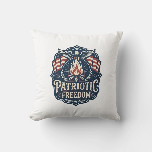 Coussin Tee shirt graphique vectoriel nuit de feu patrioti (Recto)