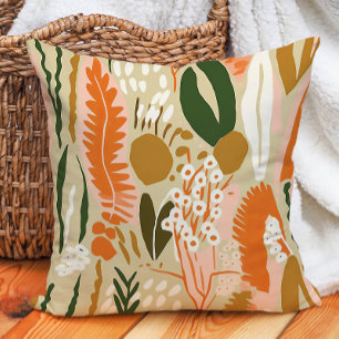 Coussin Teintes de Terre Vert Olive Terre Cuite Orange Abs