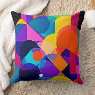 Coussin Teintes qui se chevauchent : Fusion Abstraite