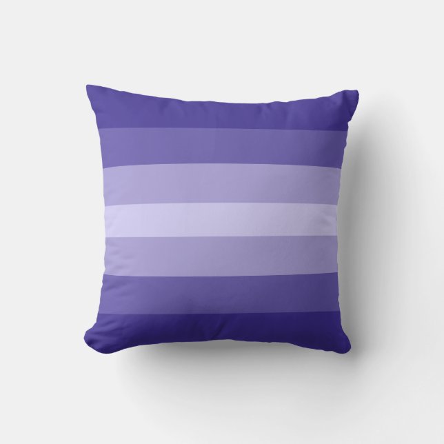 Coussin Teintes rayées de bleu pervenche moderne (Recto)