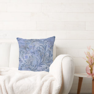 Coussin Teintes rêveuses bleu fumé de style pictural