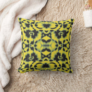 Coussin Teinture à tarte noire jaune