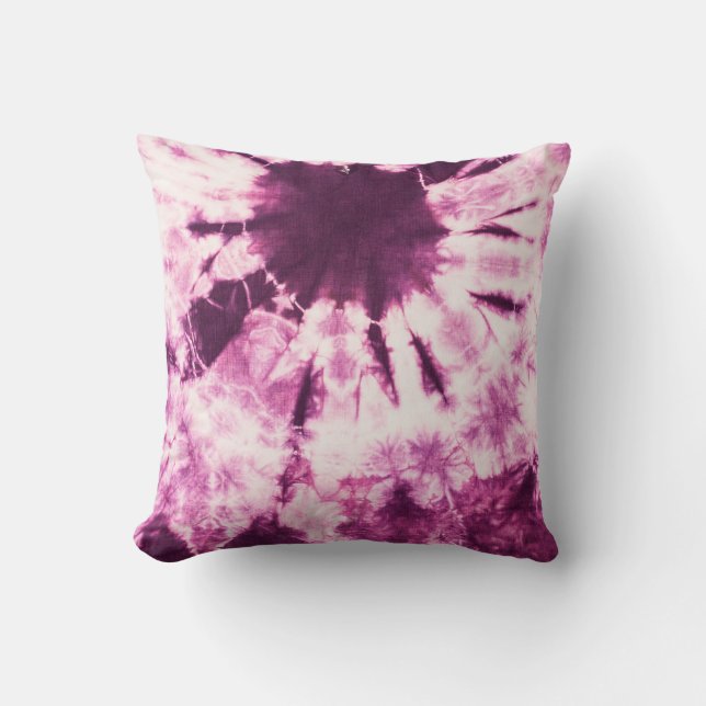 Coussin Teinture de teinture pourpre Texture de batik (Recto)