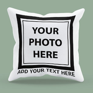 Coussin Télécharger une photo et ajouter du texte - Person