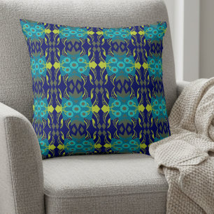 Coussin Télégant sarcelle et marine 