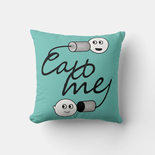 Coussin Téléphone Boîte de Conserve Appelle Moi  (Recto)